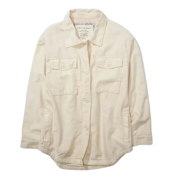 American Eagle Military Shacket (Shirt Jacket) Size XS Cream Color. - Picture 1 of 16